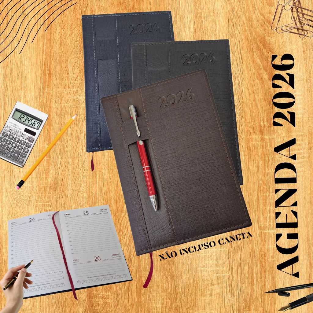Agenda Tradicional 2026 em Oferta na Shopee