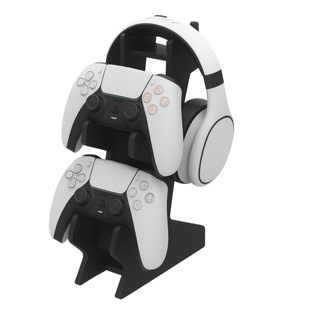 suporte porta controle xbox one x / s ps4 ps5 fone preto mdf em Oferta na Shopee