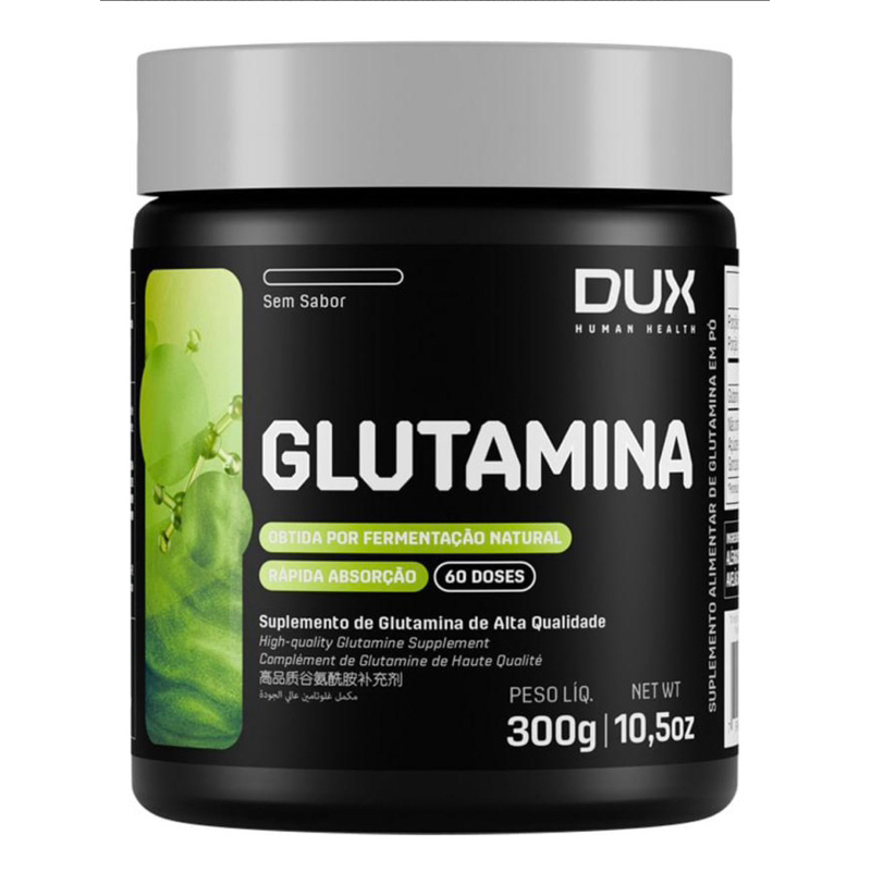 Glutamina 100% pura - Pote 300g Dux Nutrition Sabor Natural