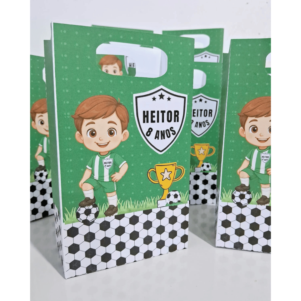 25 sacolinhas personalizadas FUTEBOL | Aniversário | Festa | Decoração | Lembrancinhas | Festa na escola