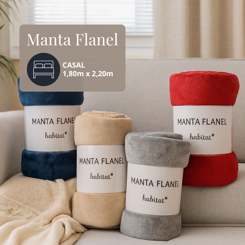 Manta de Microfibra Cobertor Casal Antialérgico Soft Extra Macio Flanel