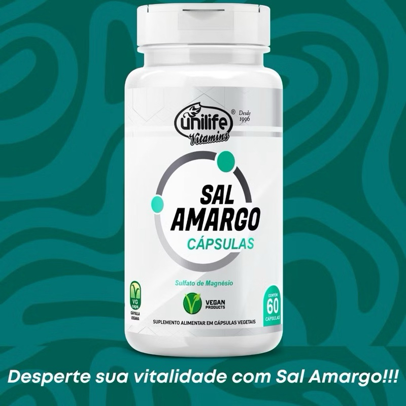 Sal Amargo 850mg Com 60 Cápsulas . 120 capsulas - Unilife