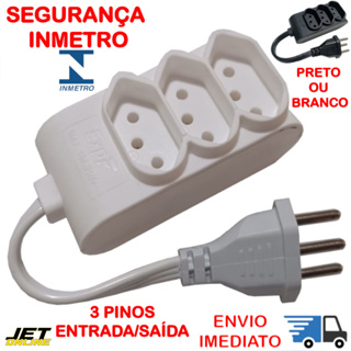 Extensão Mini Multiplicadora de Tomadas Bivolt Adaptador de Tomadas 3 pinos Benjamim em Oferta na Shopee