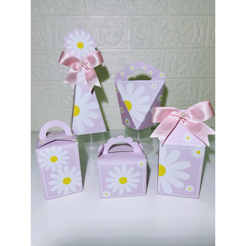 KIT FESTA margaridas Personalizado pegue e Monte Lembrancinhas - Aniversário - Caixinha Personalizadas