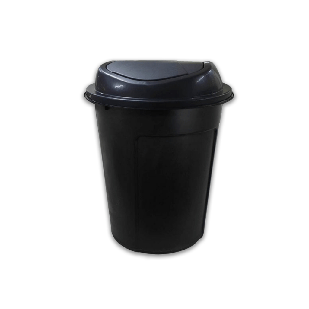 Cesto de Lixo 60L Com Tampa Basculante Preto Organizadora Plástico Resistente em Oferta na Shopee