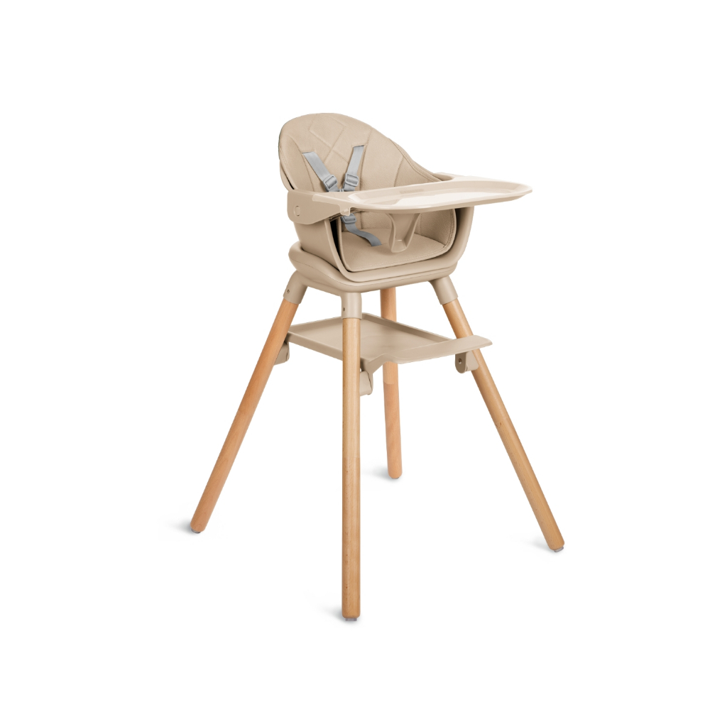 Cadeira de Refeição 2 em 1 Woody Beige KikkaBoo - Mom & Baby