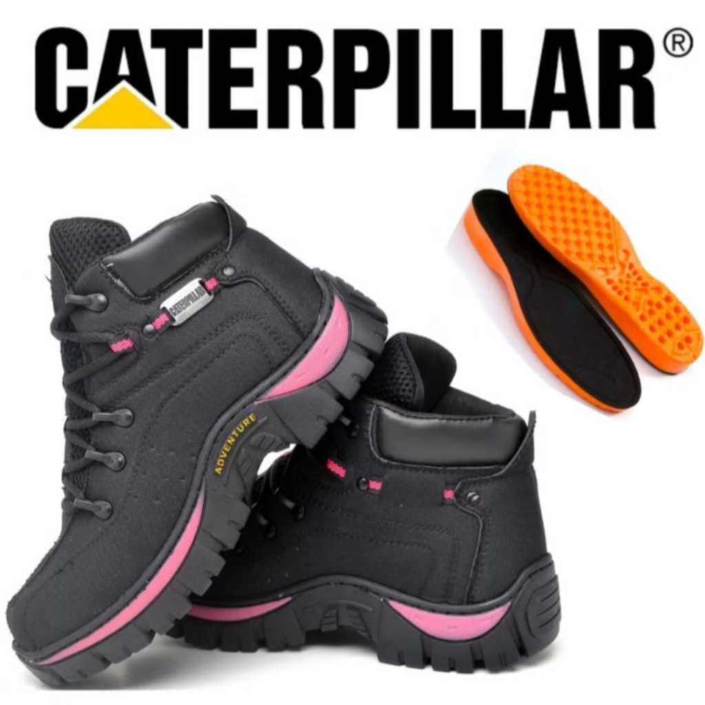 Bota Coturno Adventure Feminino Caterpillar OFERTA + Palmilha Ortopédica Gel