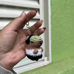 Chaveiro Capivarinha Frank Ocean ou Frank cabecinha amigurumi crochê