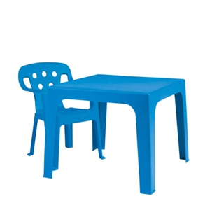 Conjunto Mesa e Cadeira Infantil Mor Plástica - ESCOLHA A COR AZUL, ROSA OU VERMELHO E QUANTIDADE em Oferta na Shopee