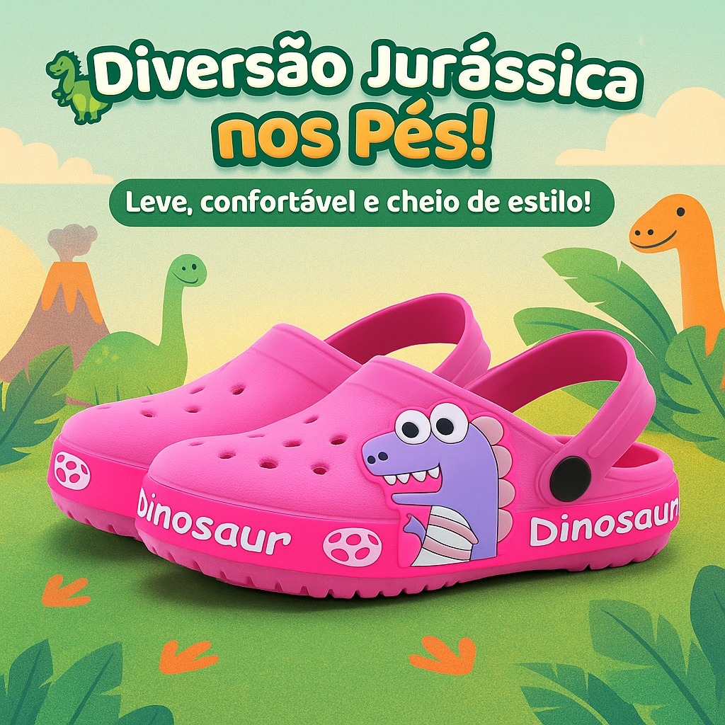 Babuche Dinossauro Chinelo Infantil Dinossauro Dino Jurassic em Oferta na Shopee