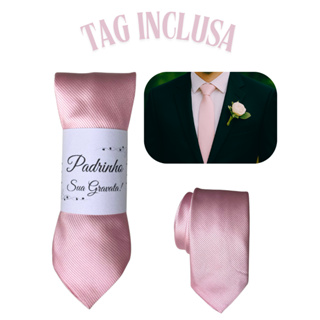 Kit 05 a 20 Gravatas Rosa Claro Slim Padrinhos e Casamento em Oferta na Shopee