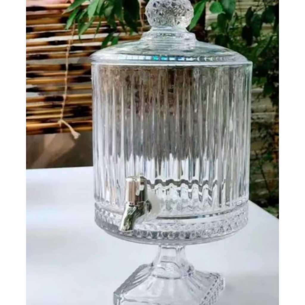 Suqueira e Dispenser de Bebidas de Vidro 4,5 Litros Decorativa Linha Premium Mega Suqueira