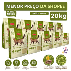 Kit 10 Areia Biodegradável 2 Kg Grãos Mistos - Kadi