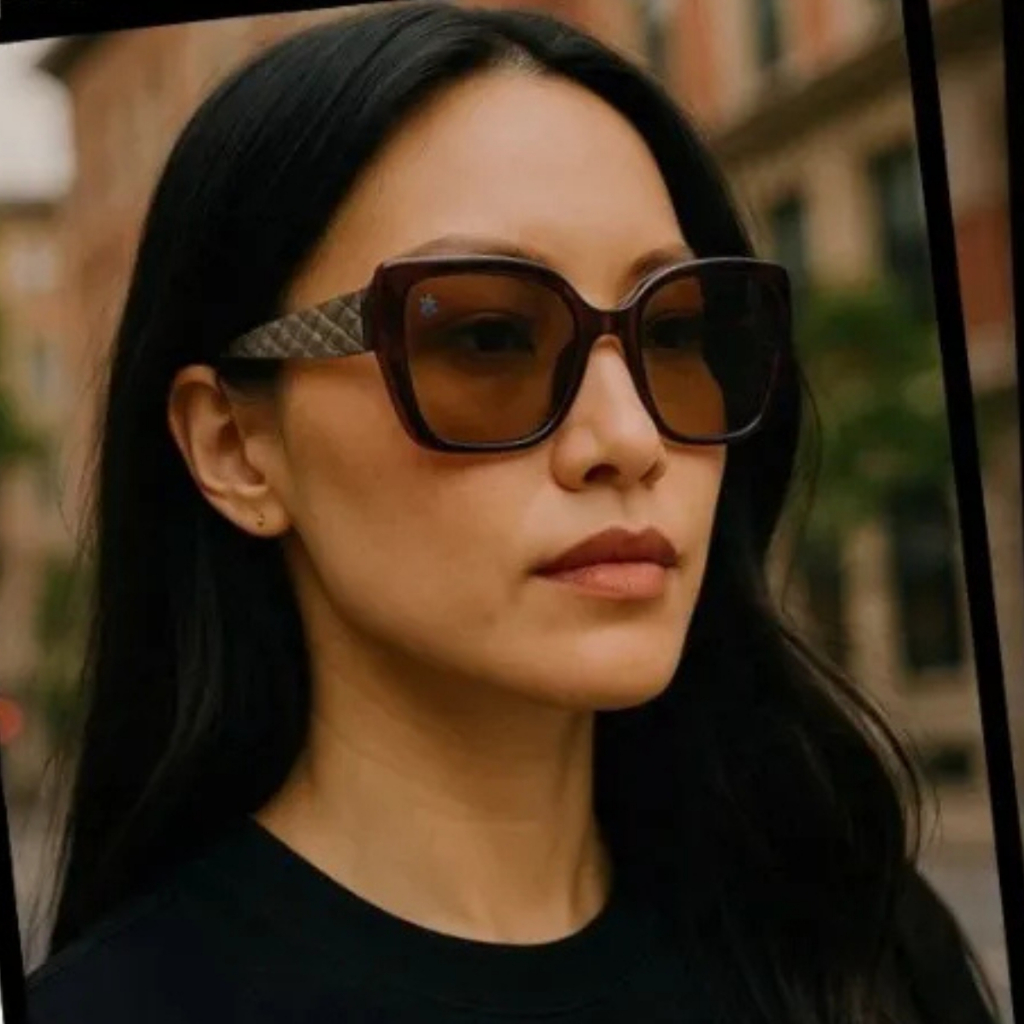 Óculos de Sol Feminino Clássico Armação Oversized Quadrada Proteção UVA/UVB Polo London Club