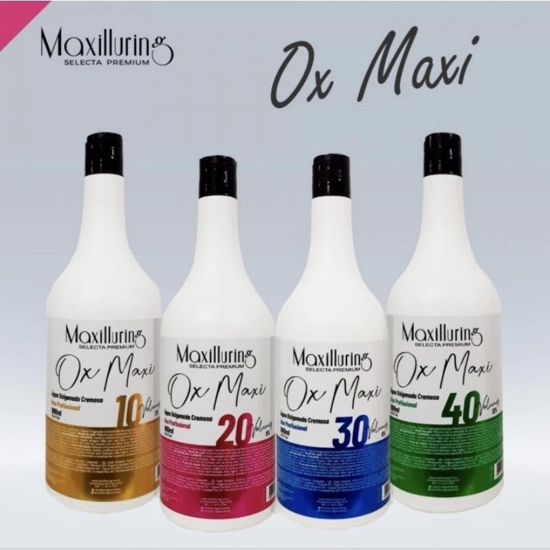 Água Oxigenada Loção Reveladora Cremosa OX Maxilluring 900ml Profissional