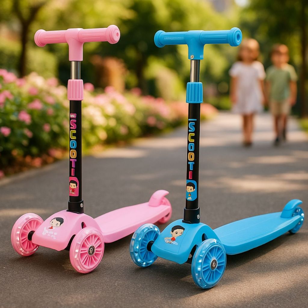 Patinete Infantil Para Menino e Menina Patinete com 3 Rodas Brinquedo com Luz