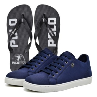 Tênis Masculino Sapatênis Casual Polo Fran Sapato Masculino Confortavel + Chinelo em Oferta na Shopee