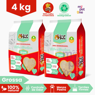 Kit 2 Areia Biodegradável Grossa Great Pets para Gatos - 2 Kg em Oferta na Shopee