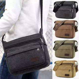 Bolsa Tiracolo unisex De Tecido Lona Versão Coreana Esportiva de Ombro Transversal