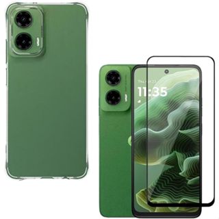 Capa Capinha Anti Impacto + Película 3D 9D Compatível Com Motorola Moto G05 / G15 / G35 / G55 / G75 em Oferta na Shopee