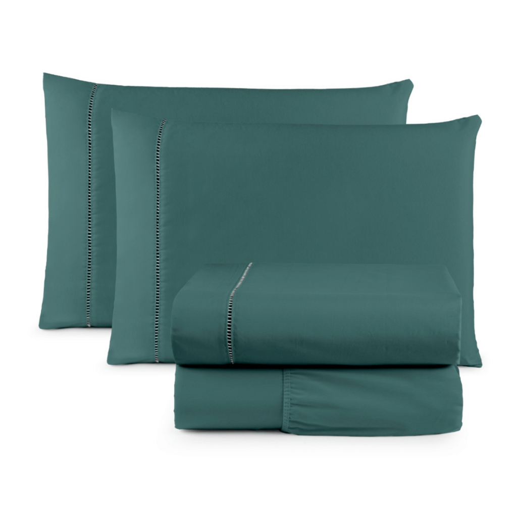 Roupa De Cama Casal Padrão 3pçs Micropercal 400 Fios Aveludado Não Gera Bolinhas em Oferta na Shopee