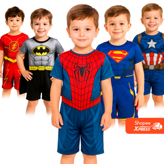 Fantasia Menino Super-Heróis Hulk Aranha América Ferro 1 a 8 Anos Envio Imediato em Oferta na Shopee