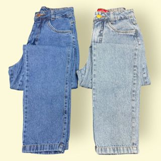 Calça Jeans MOM 100% Algodão Premium em Oferta na Shopee