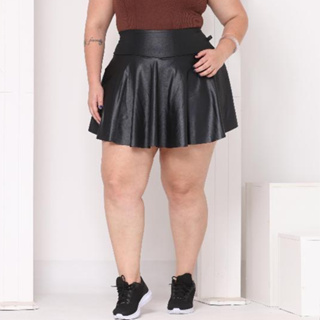 Short Saia Plus Size Cirre Suplex Babado Cintura Alta Academia/festa Conforto E Segurança em Oferta na Shopee