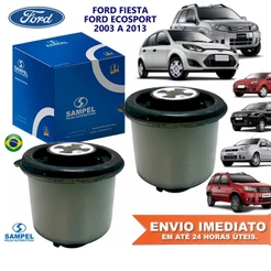 Par Bucha Eixo Traseiro Ford Fiesta e Ecosport 2003 a 2012 1.0 1.6 2.0 Original Sampel NF e Garantia