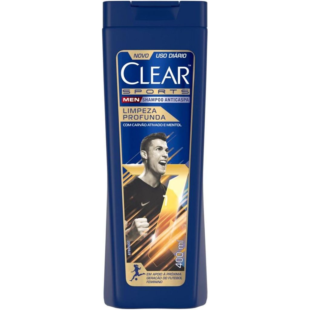 Shampoo Clear Men Anticaspa Sports Limpeza Profunda 400ml em Oferta na Shopee