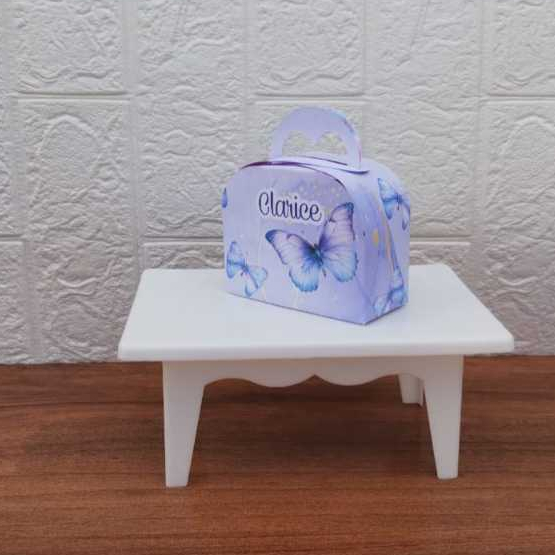 PEGUE E MONTE - Kit Festa Personalizados CAIXA LANCHINHO BORBOLETA ROXA LILAS Lembrancinhas Caixinhas para Aniversário