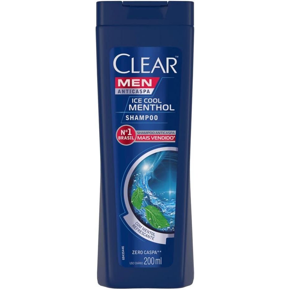 Shampoo Clear Men Anticaspa Ice Cool Menthol 200ml