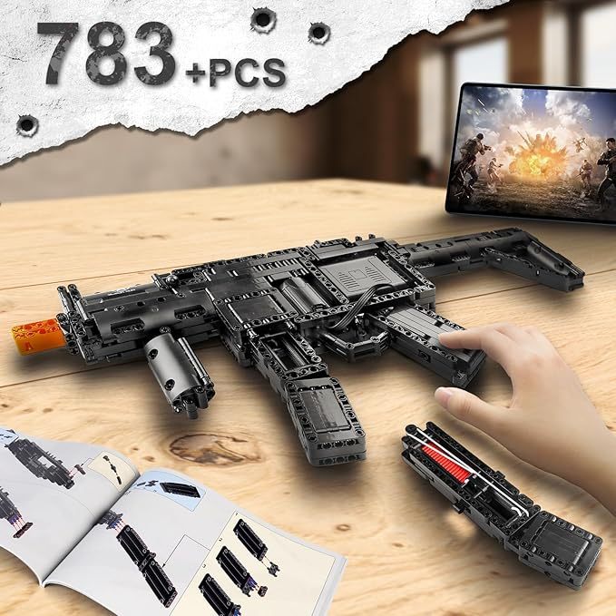 Bloco de Construção Submetralhadora MP5 Mould King 14001S Com 783 Peças - Toys Import J250109046 — imagem 2 de 2