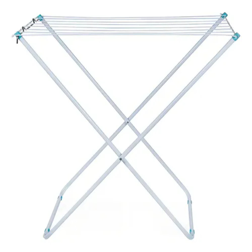 Varal Chão Reforçado Compacto Retrátil Dobrável Slim Mor Cor Branco