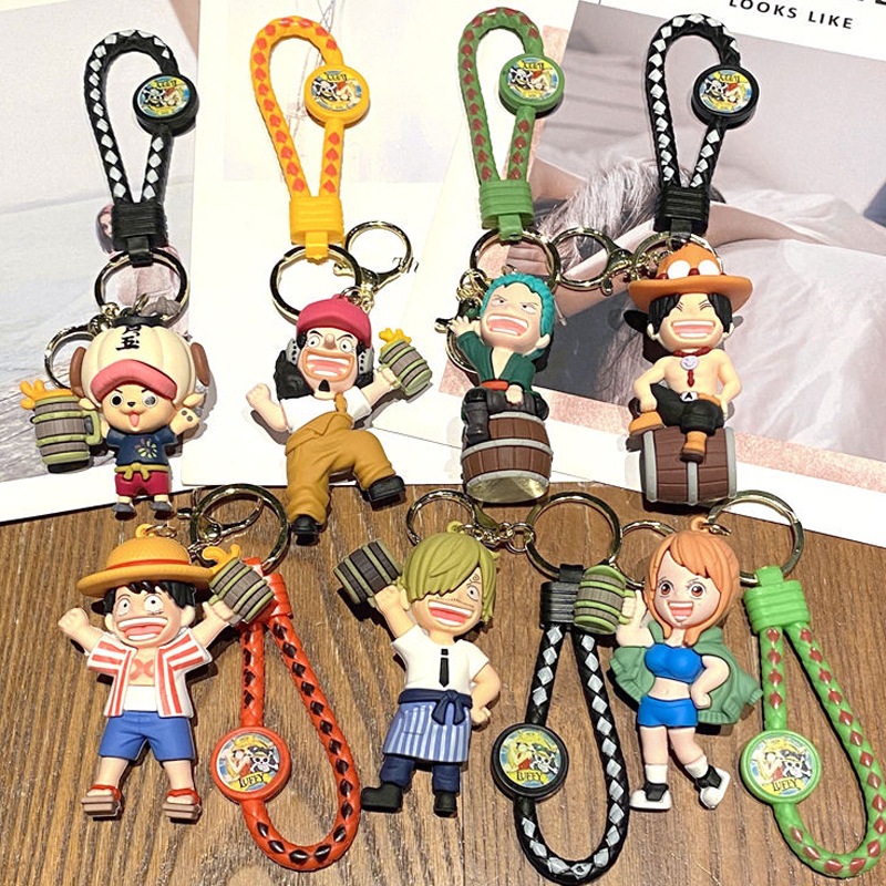 Novo produto mais vendido Kit5 chaveiro/mochila pingente de desenho animado One Piece/Mario