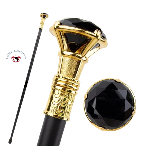 Detalhes do BENGALA DIAMANTE PRETO VIP BLACKTIE LUXO RIGOR FRAQUE ELITE COR ONIX
