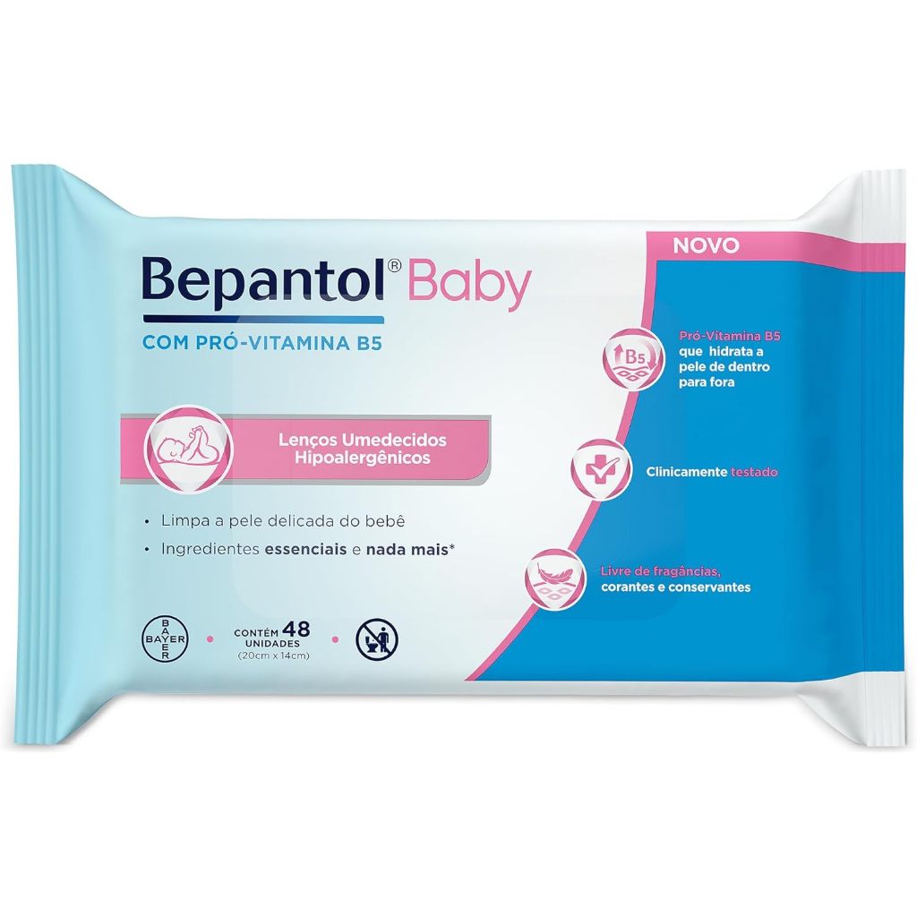 Lenço Umedecido Bepantol Baby com 48 Unidades em Oferta na Shopee