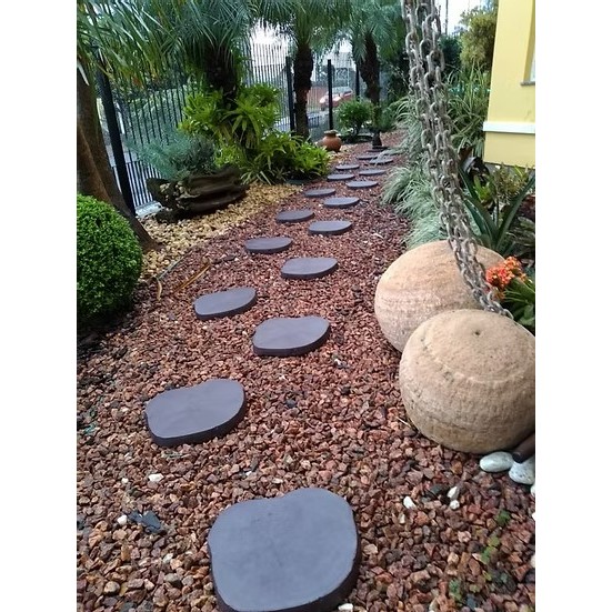 Caminho de Jardim Estilo tronco madeira