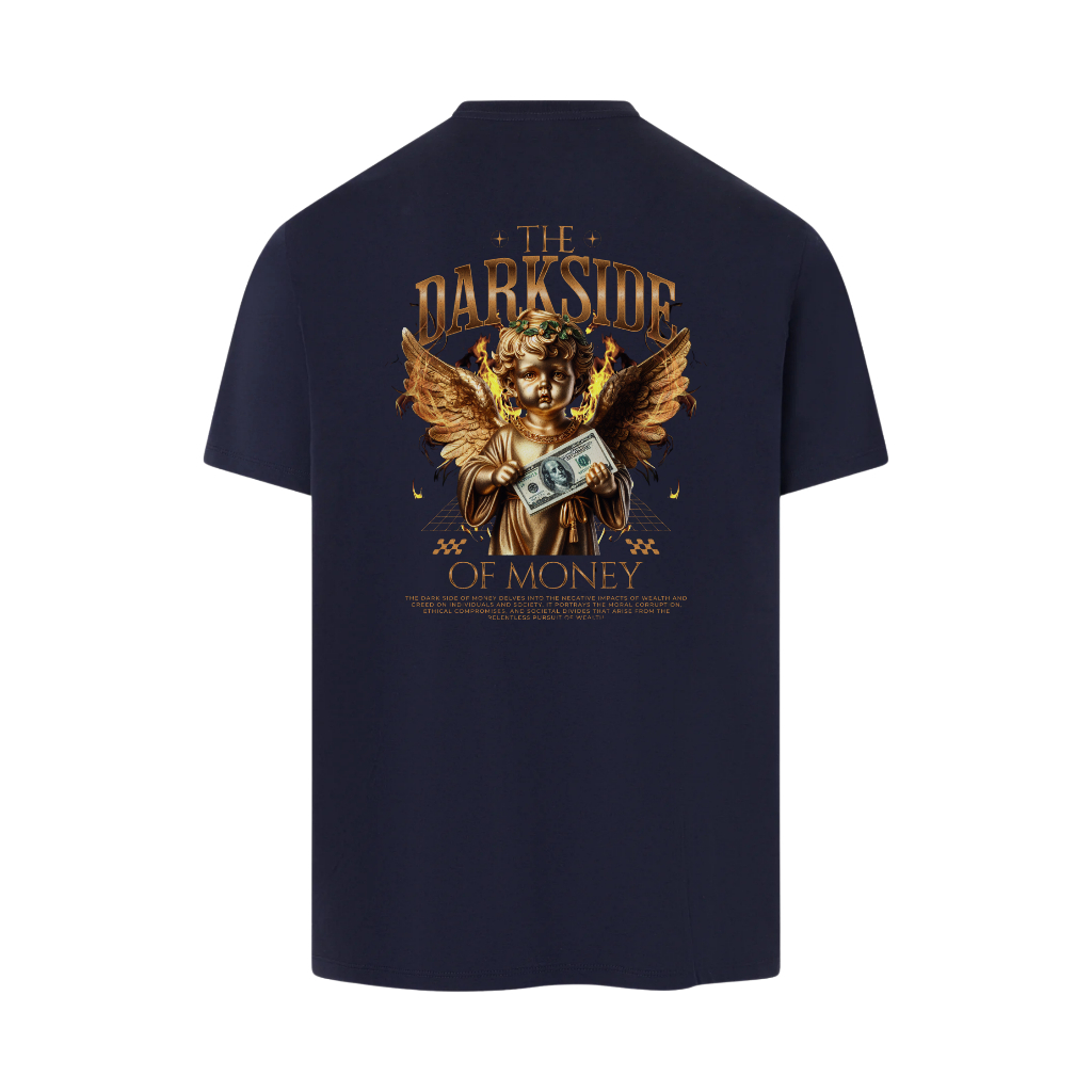 Camiseta Streetwear Masculina Básica Modelo "The Darkside Money" 100% Algodão | Casual e Estilosa | Lançamento Exclusivo
