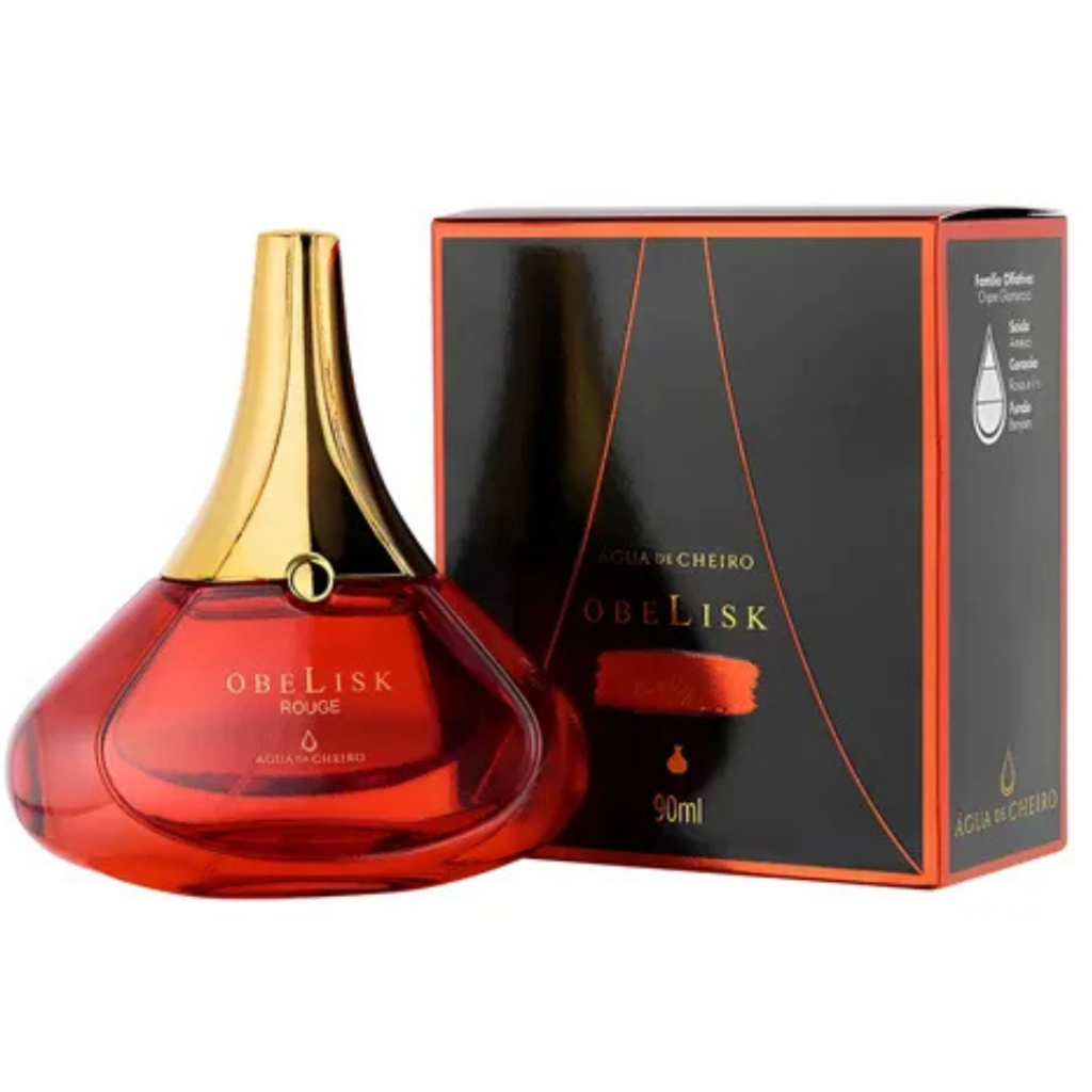 Deo Colônia Obelisk Rouge 90ml Água de Cheiro Ameixa Rosas Inspirado na Perfumaria Árabe Encantador