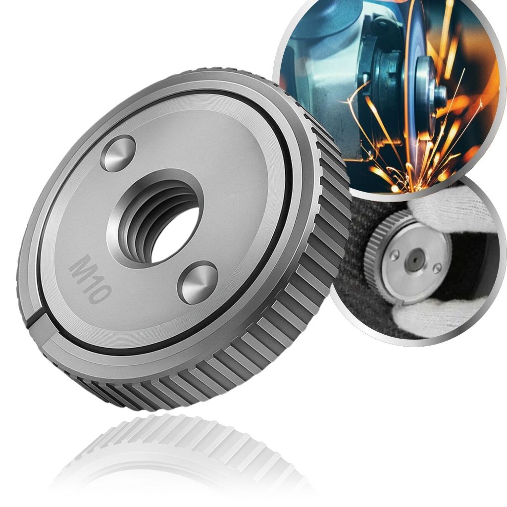 Porca De Troca Flange Aço Universal M10 Para Esmerilhadeira Angular Aperto Rápido Lixadeira Rebarbadora