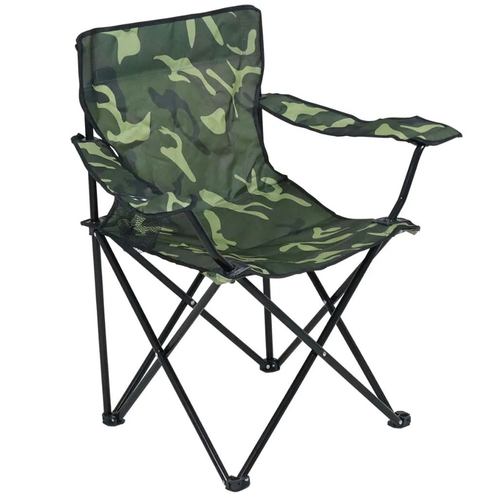 Cadeira Araguaia Camping Pesca BEL SPORT Comfort C/ Braco Camuflada - Sports & Outdoors
