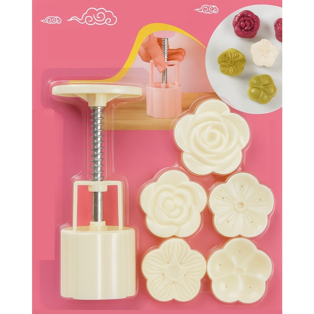 Kit Ejetor com 5 Moldes Florais para Brigadeiro, Biscoito, Massa, Doces Gourmet em Oferta na Shopee