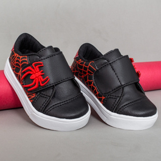 Tênis Infantil Menino Aranha Preto Calce Fácil Confortável Dia a Dia Promoção Volta as Aulas em Oferta na Shopee