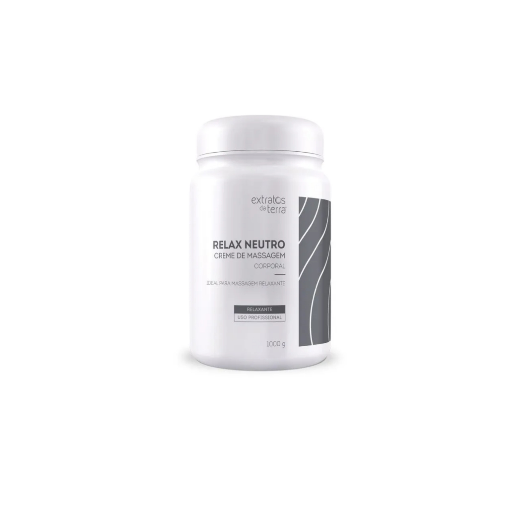 Creme de Massagem Profissional Corporal 1kg Relax Neutro - Extratos da Terra - Beauty