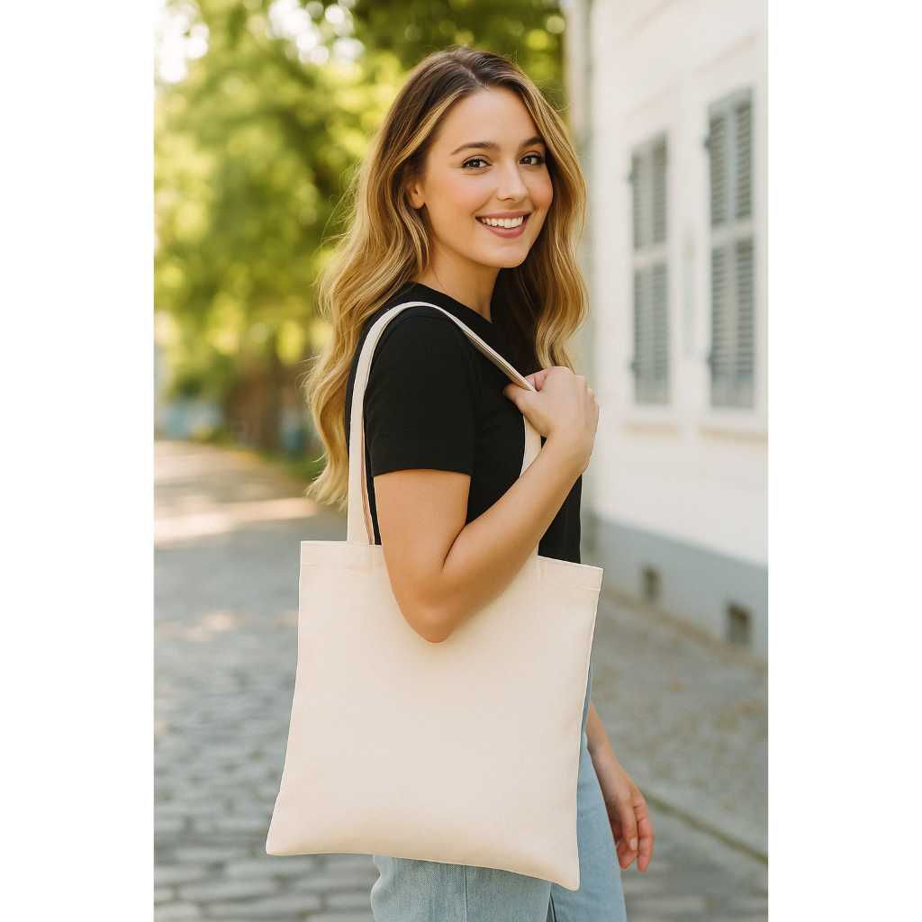 Bolsa ecológica - Ecobag Lisa - Diversos tamanhos - 100% algodão cru em Oferta na Shopee