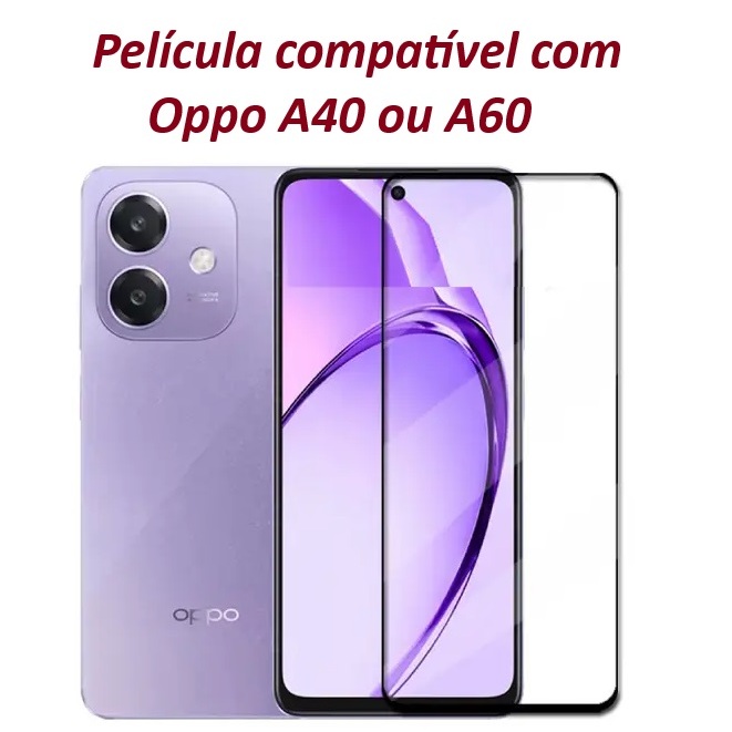 Película de vidro 3D Compativel com Oppo A40 ou A60 em Oferta na Shopee