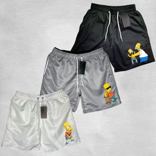 Kit 3 Shorts Bermudas Mauricinho Tactel Masculino BART E HOM 02, Ideal Para Treino, Academia, Corrida