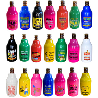 Suporte Cerveja Porta Garrafa 300ml Térmico Lata 350ml Romarinho Barrigudinha Time em Oferta na Shopee