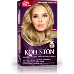 Tintura de Cabelo Koleston Cor 81 Louro Cinza Claro
